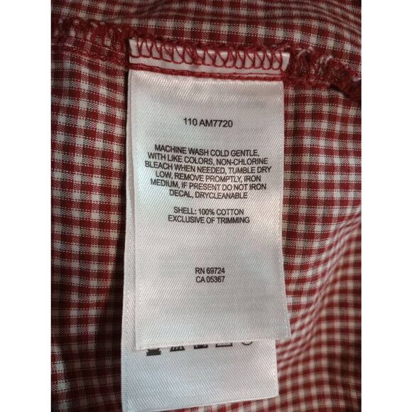Columbia Shirt Men's Large Red Check Button Front Short Sleeve - Picture 7 of 8